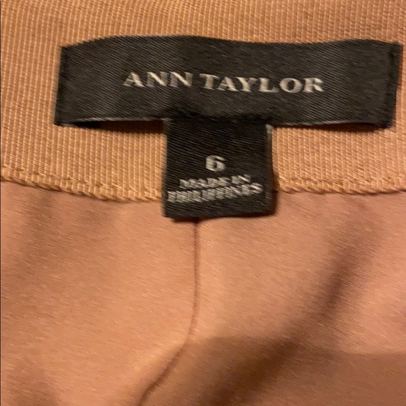 Ann Taylor Black & tan zipper pencil skirt size 6 - Picture 7 of 8